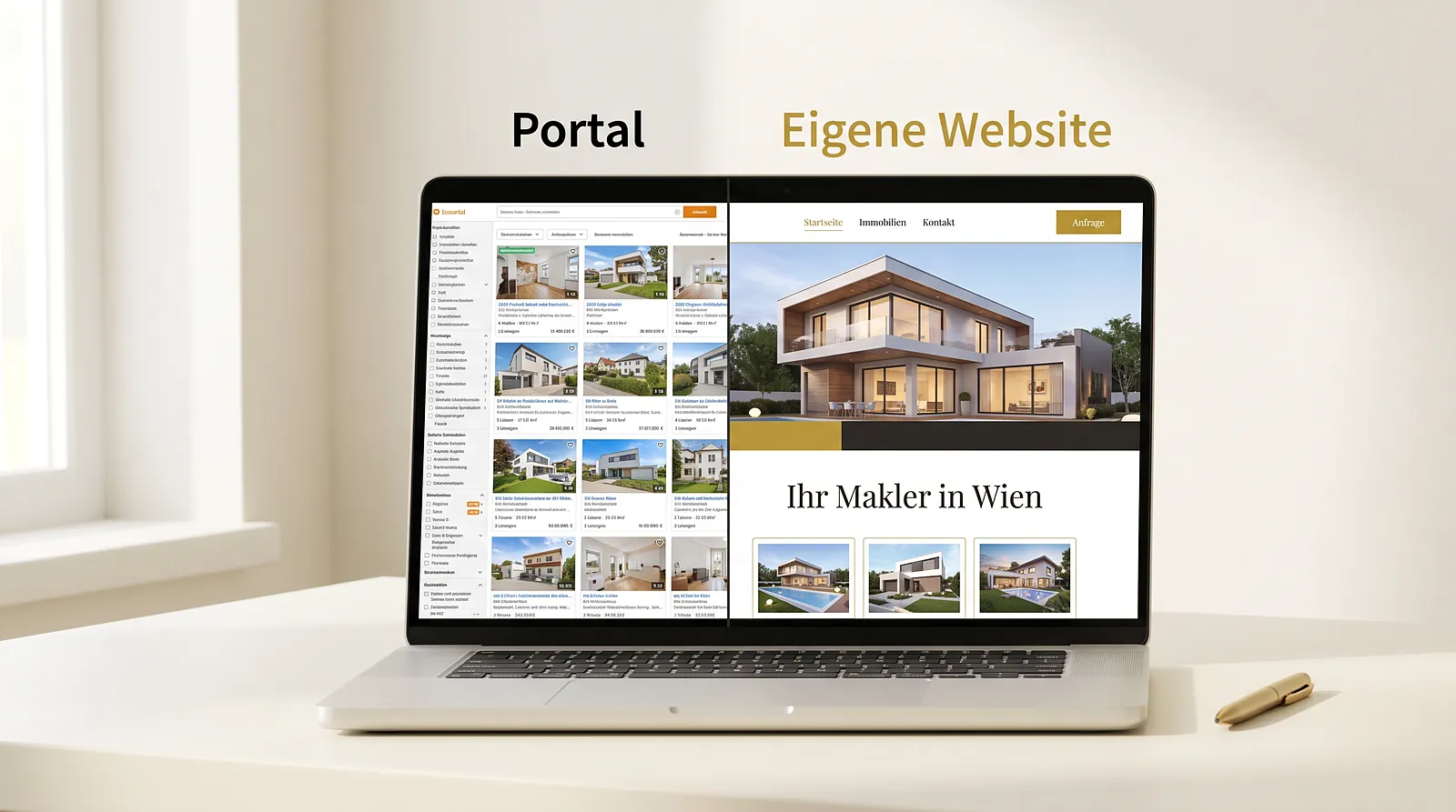 Eigene Website oder Immobilienportal?