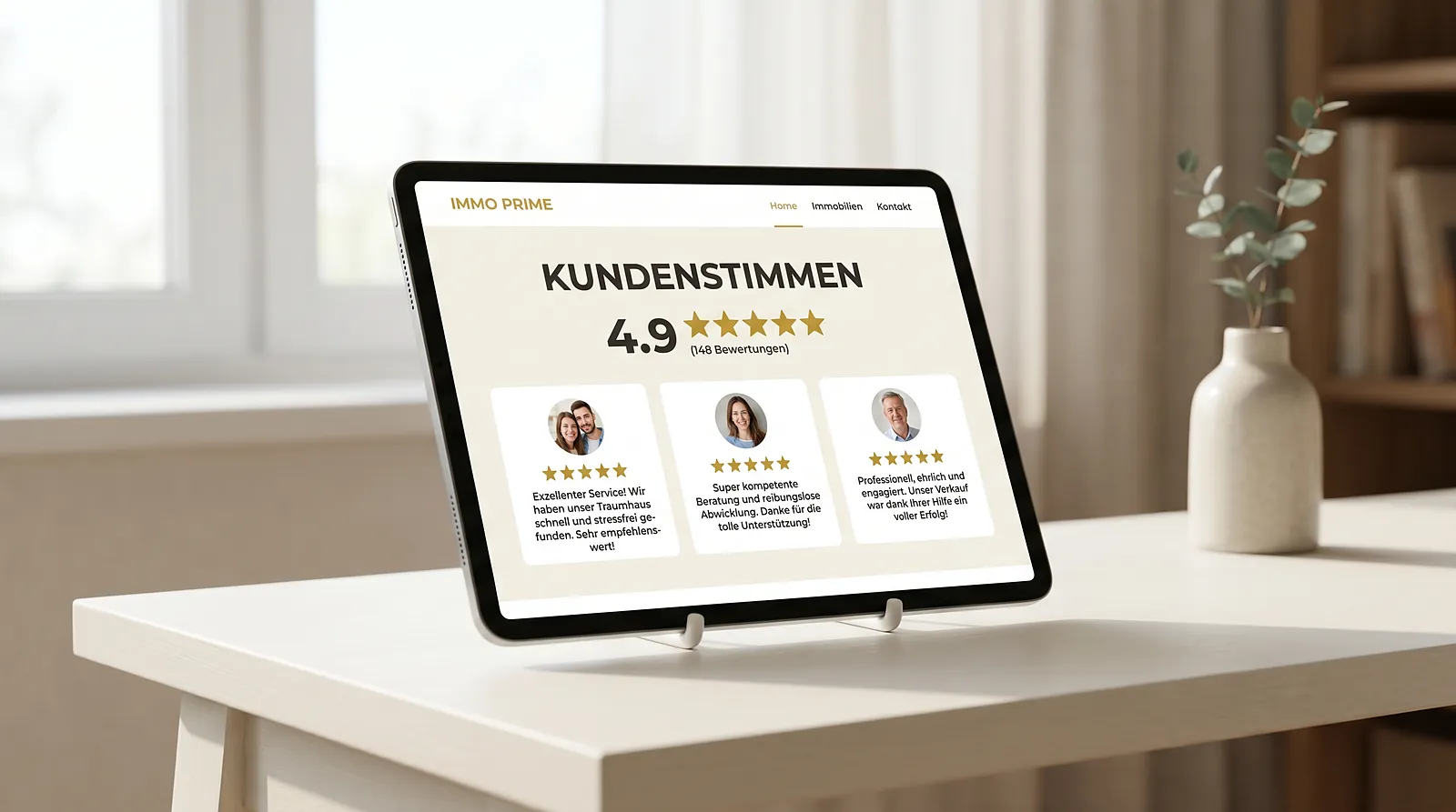 Kundenbewertungen f&uuml;r Immobilienmakler
