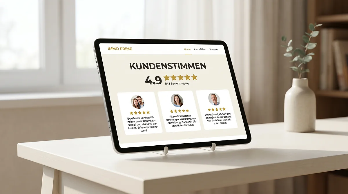 Kundenbewertungen f&uuml;r Immobilienmakler