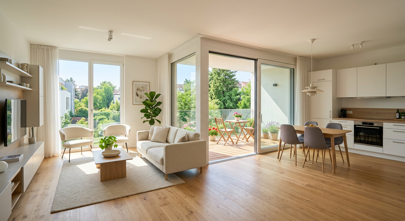 Moderne 3-Zimmer-Wohnung mit Balkon