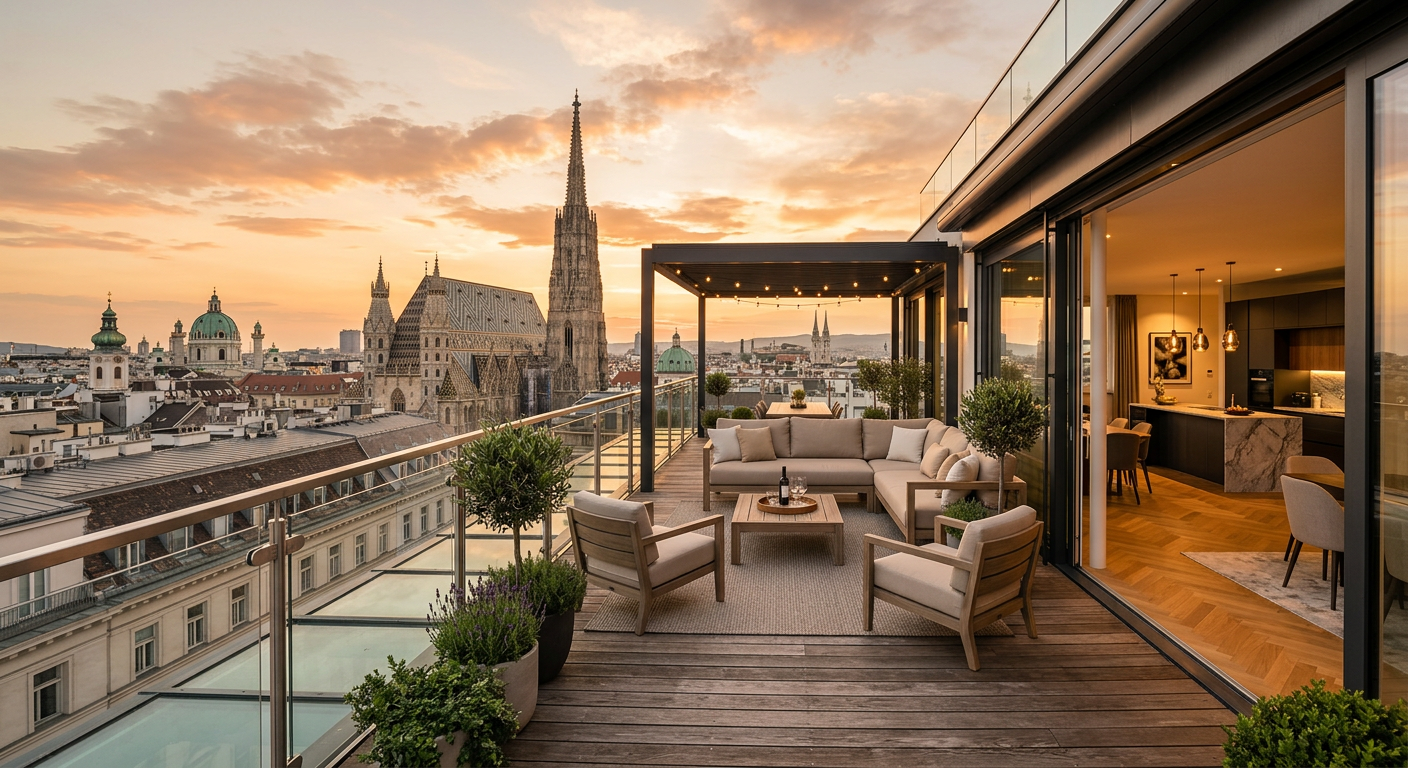 Penthouse mit Dachterrasse — VERKAUFT